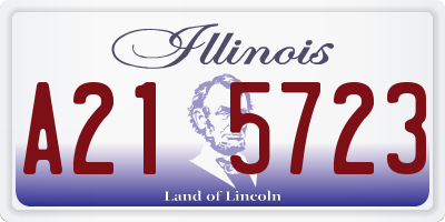 IL license plate A215723
