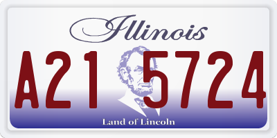 IL license plate A215724
