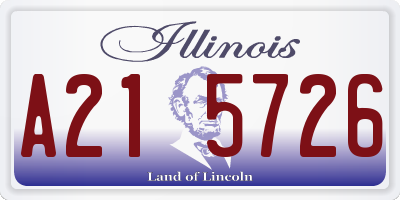 IL license plate A215726