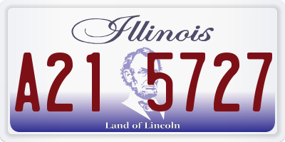 IL license plate A215727