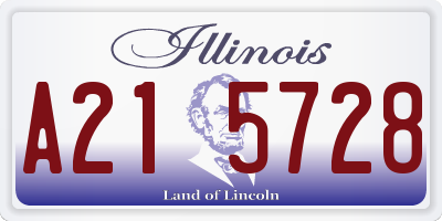 IL license plate A215728