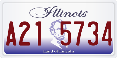 IL license plate A215734