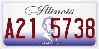IL license plate A215738
