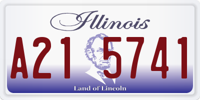 IL license plate A215741