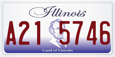 IL license plate A215746