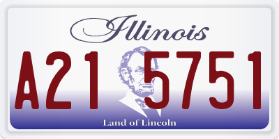 IL license plate A215751