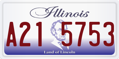 IL license plate A215753