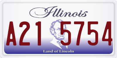IL license plate A215754
