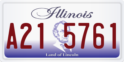 IL license plate A215761
