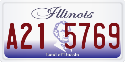 IL license plate A215769