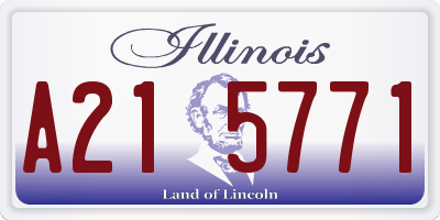 IL license plate A215771