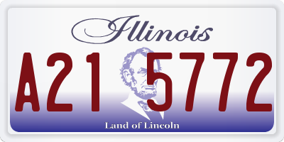 IL license plate A215772