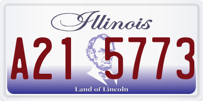 IL license plate A215773