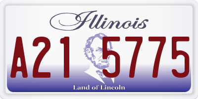 IL license plate A215775