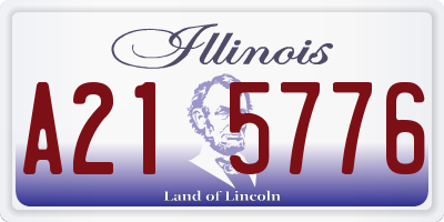 IL license plate A215776