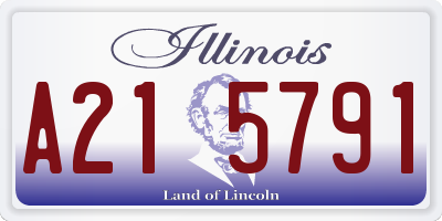 IL license plate A215791