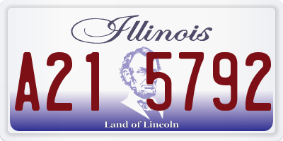 IL license plate A215792