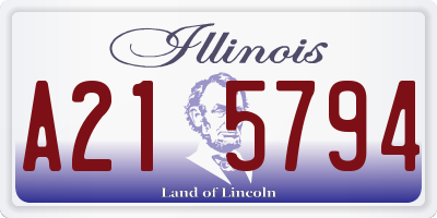 IL license plate A215794