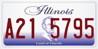 IL license plate A215795