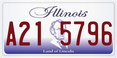IL license plate A215796