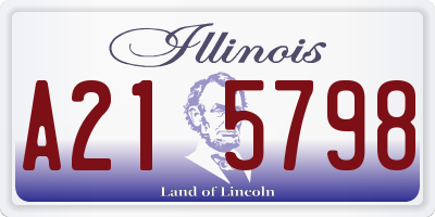IL license plate A215798