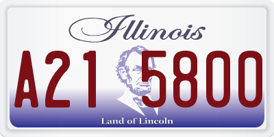 IL license plate A215800