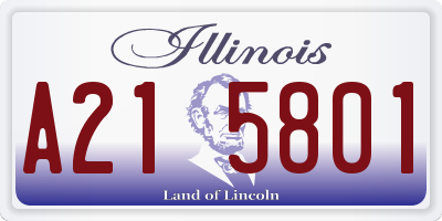 IL license plate A215801