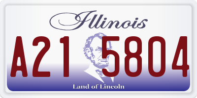 IL license plate A215804