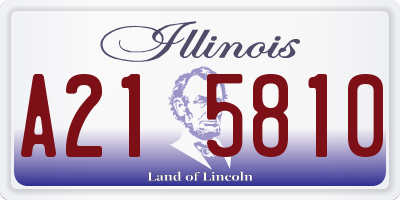 IL license plate A215810