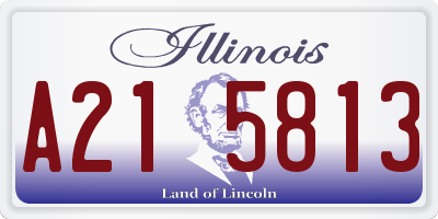 IL license plate A215813