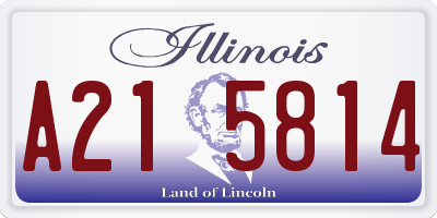 IL license plate A215814