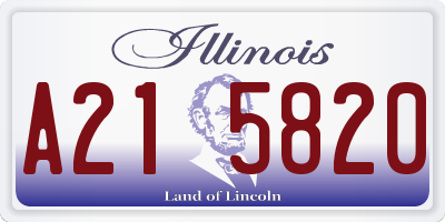 IL license plate A215820