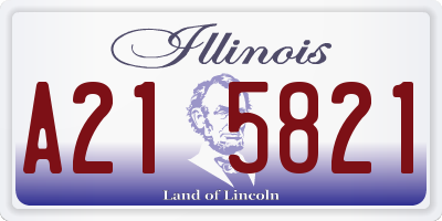 IL license plate A215821