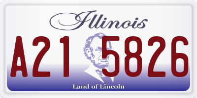 IL license plate A215826