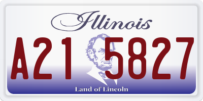 IL license plate A215827