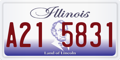 IL license plate A215831