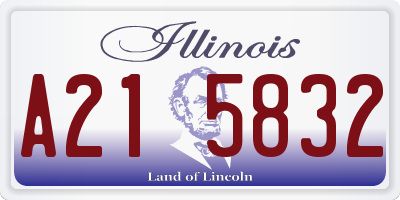 IL license plate A215832