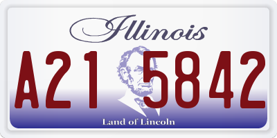 IL license plate A215842