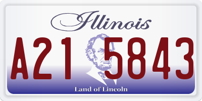 IL license plate A215843