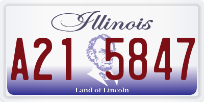 IL license plate A215847