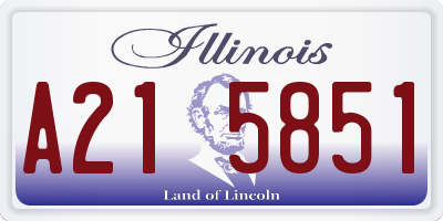 IL license plate A215851