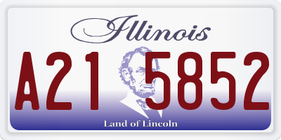 IL license plate A215852