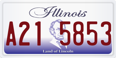 IL license plate A215853