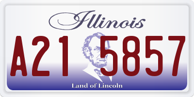 IL license plate A215857