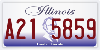 IL license plate A215859