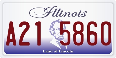 IL license plate A215860