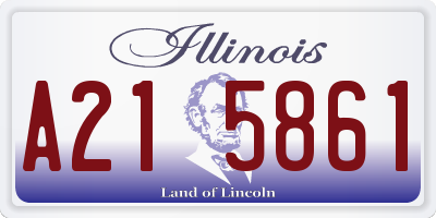 IL license plate A215861