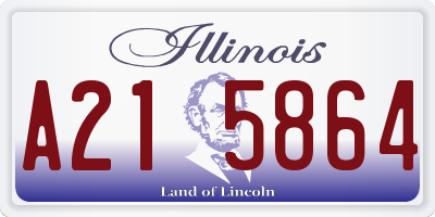 IL license plate A215864