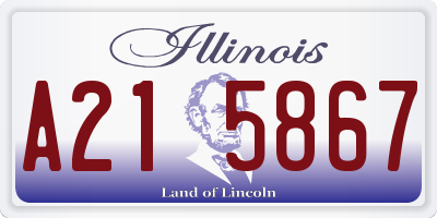 IL license plate A215867