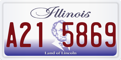 IL license plate A215869